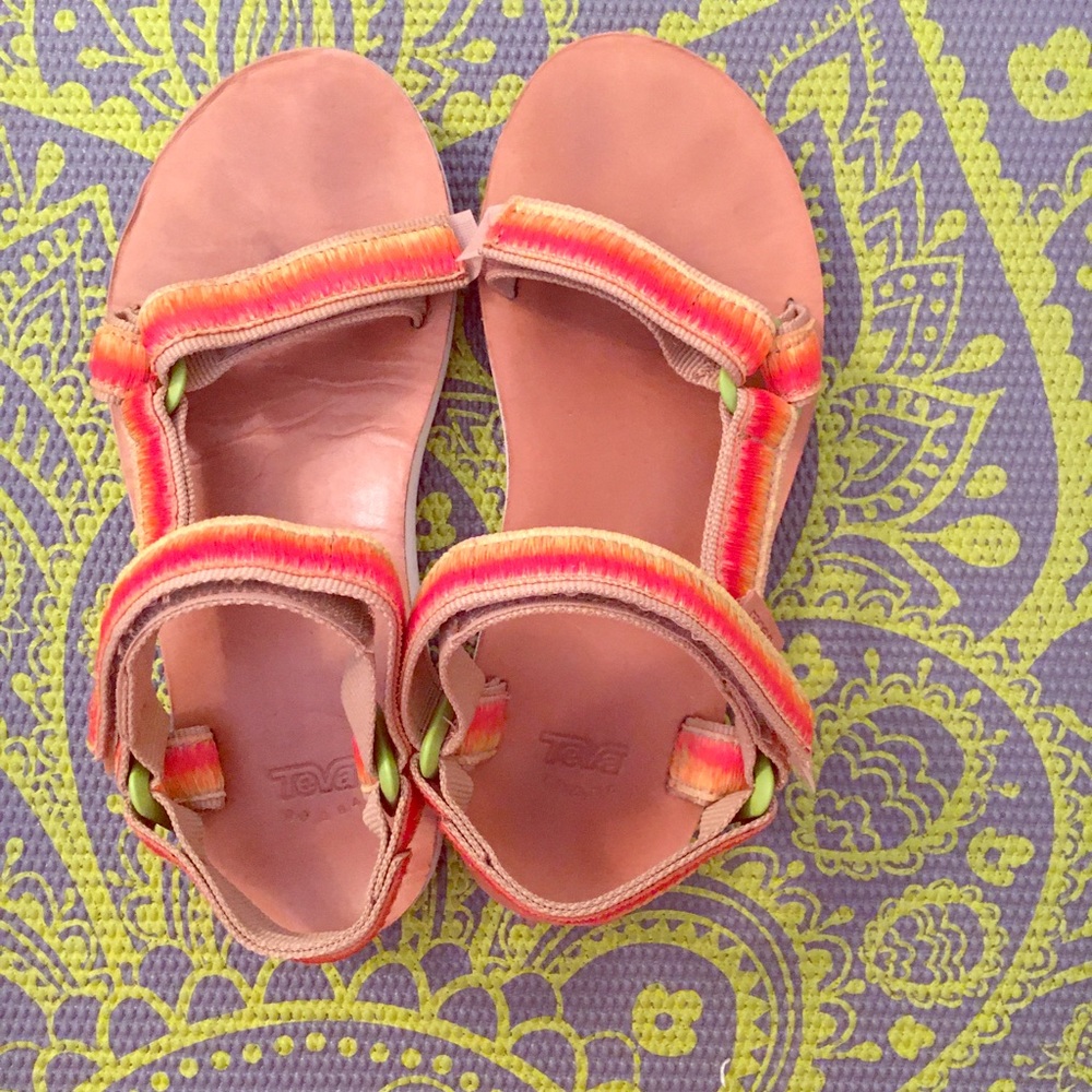 Orange Teva Sandals